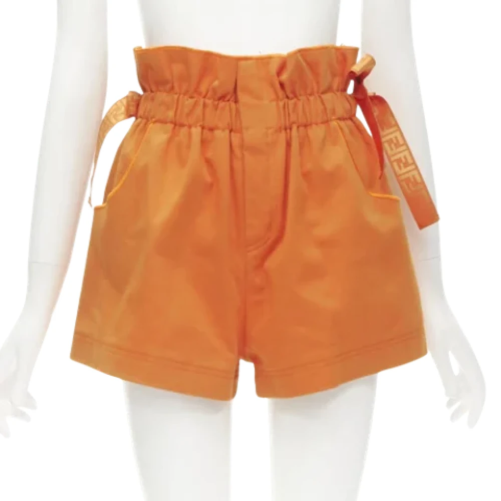 Fendi Vintage Pre-owned Fabric bottoms Orange Dames