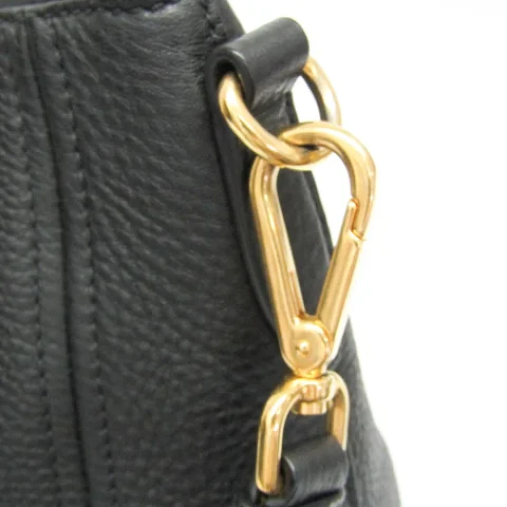 Prada Vintage Pre-owned Leather handbags Black Dames