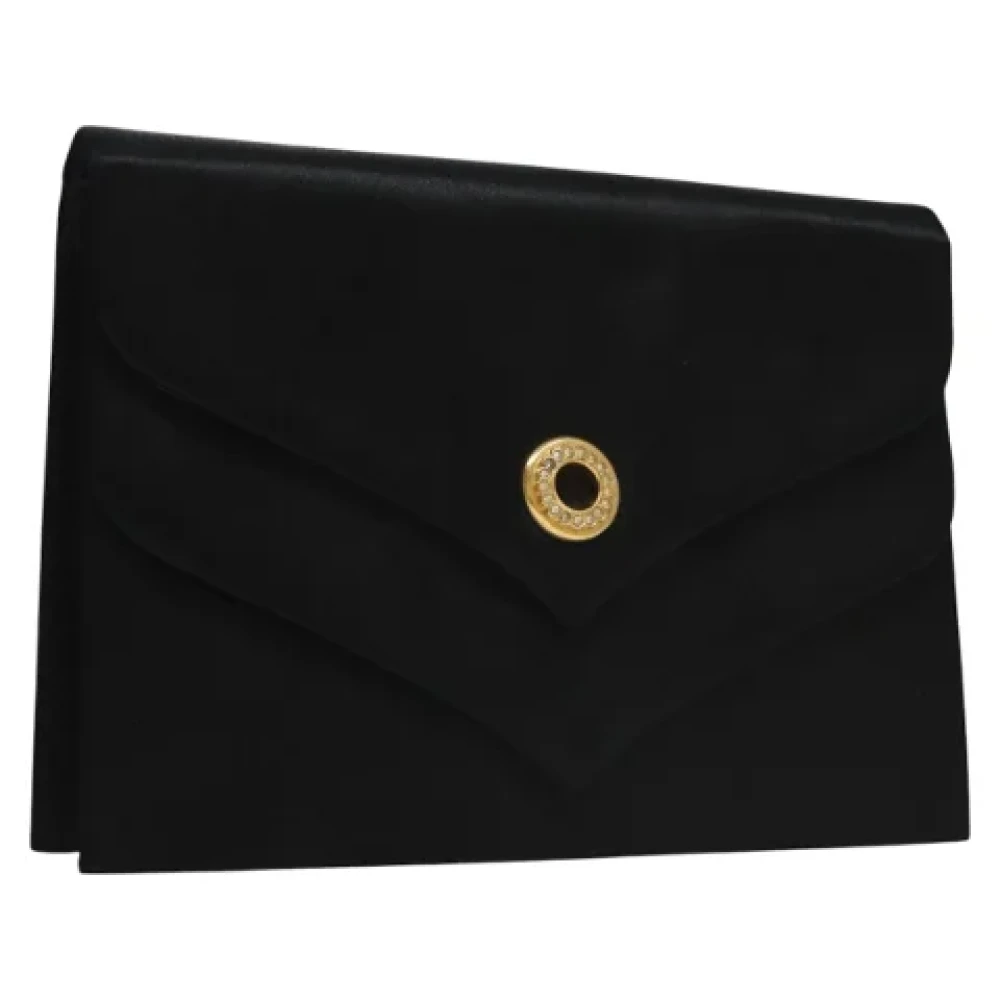 Saint Laurent Vintage Pre-owned Satin clutches Black Dames
