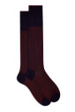 chaussettes-longues-en-coton-violet-pour-hommes-avec-motif-de-lys