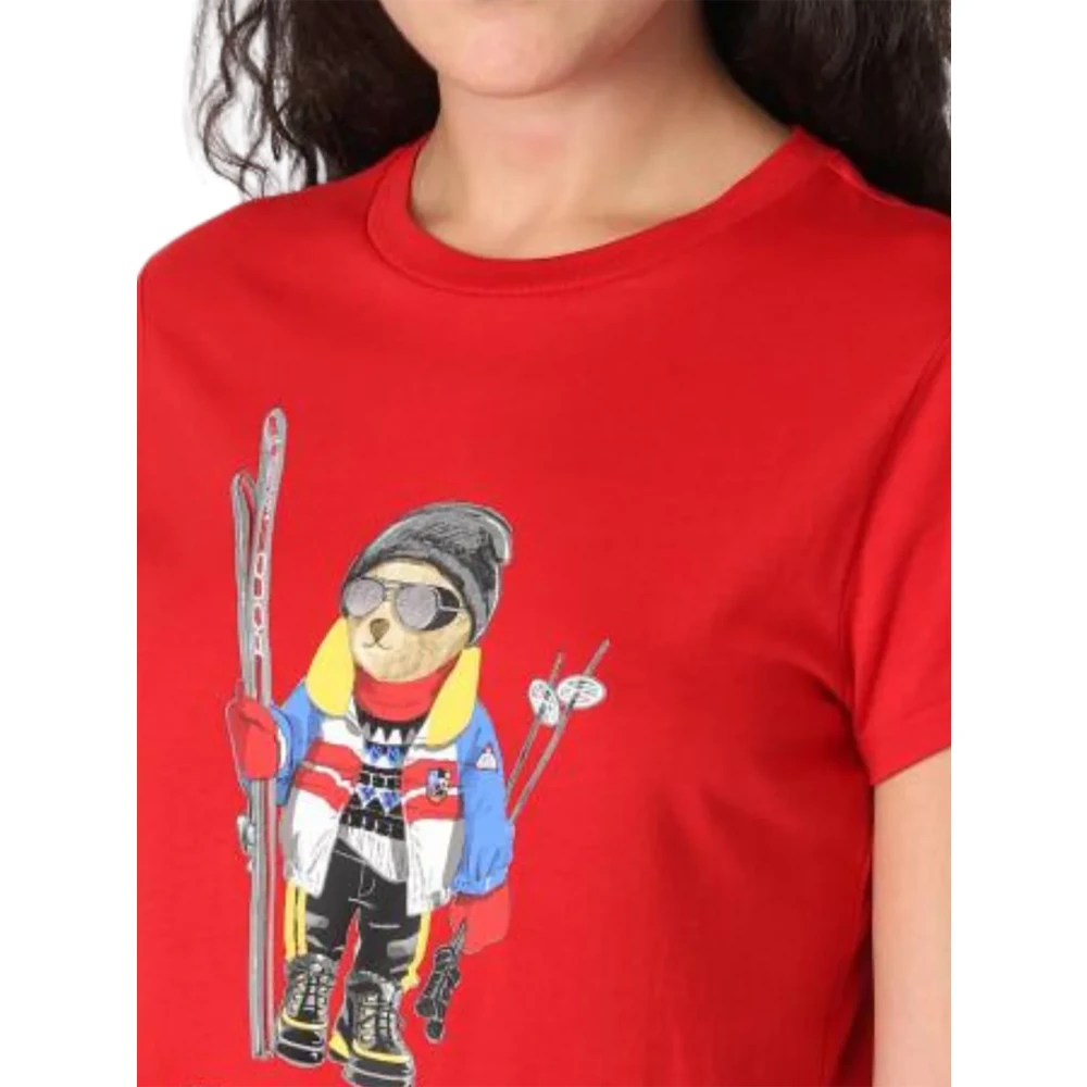 Ralph Lauren Katoenen Tee-Shirt Vrouwen Veelzijdige Garderobe Must-have Red Dames
