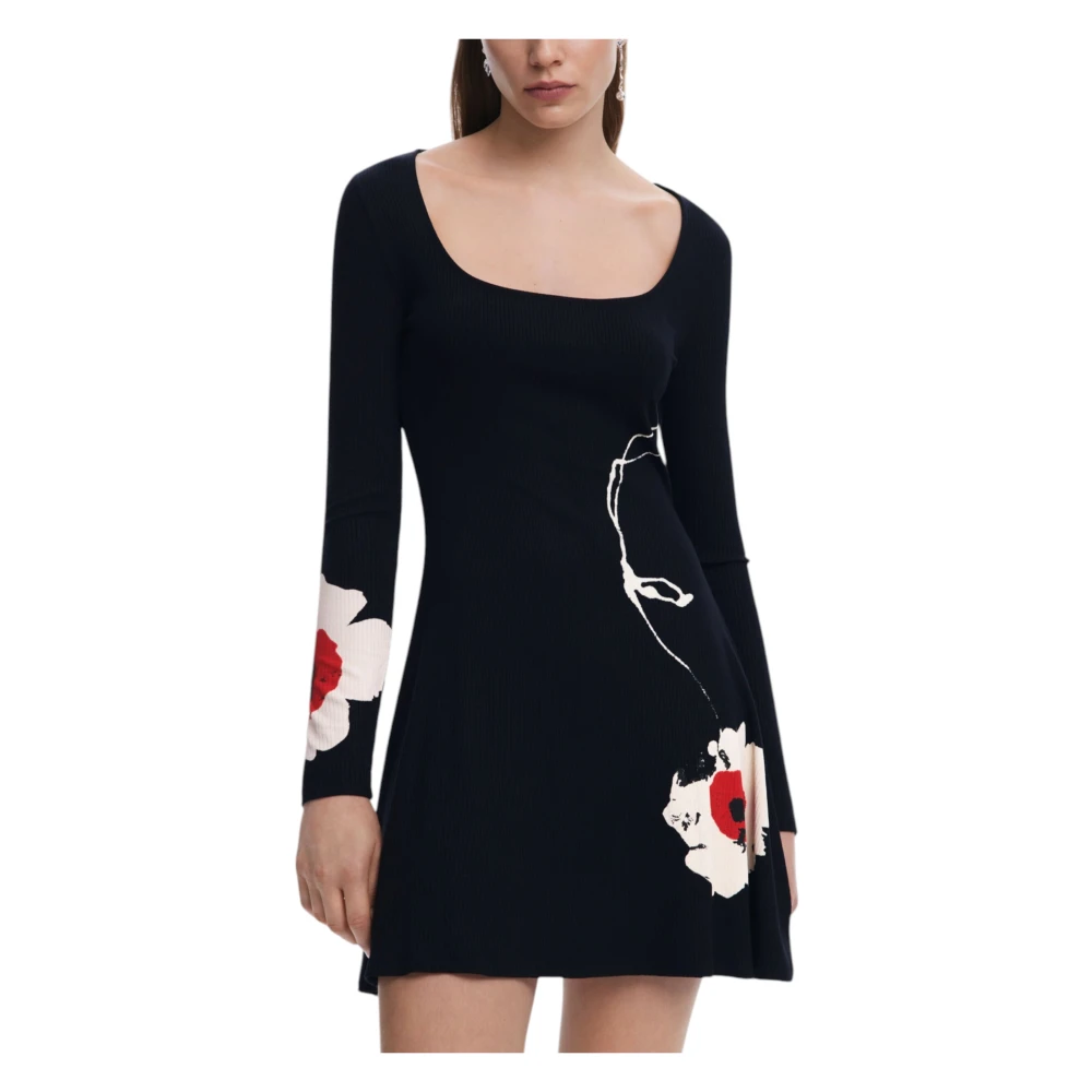Desigual Lente Zomer Dames Midi Jurk Black Dames