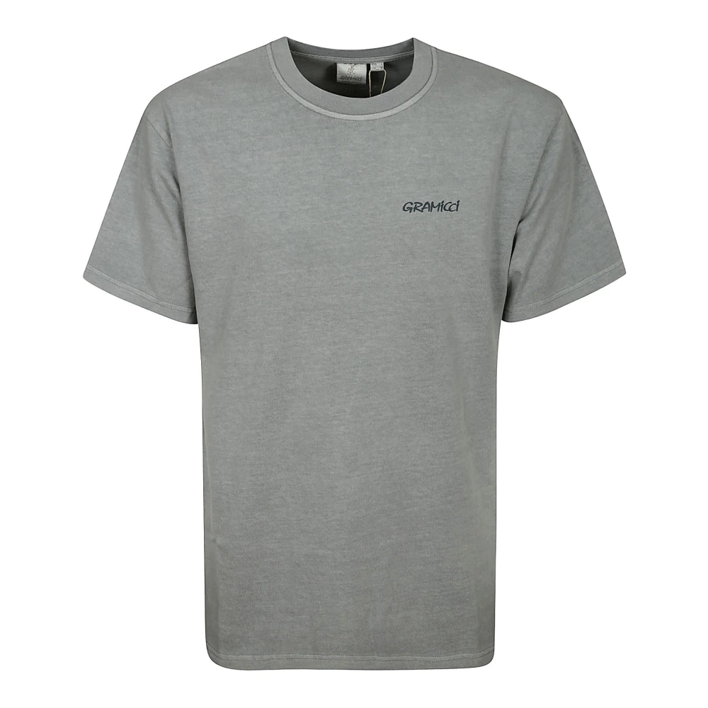 Gramicci Grijze Katoenen T-shirt met Logo Print Gray Heren