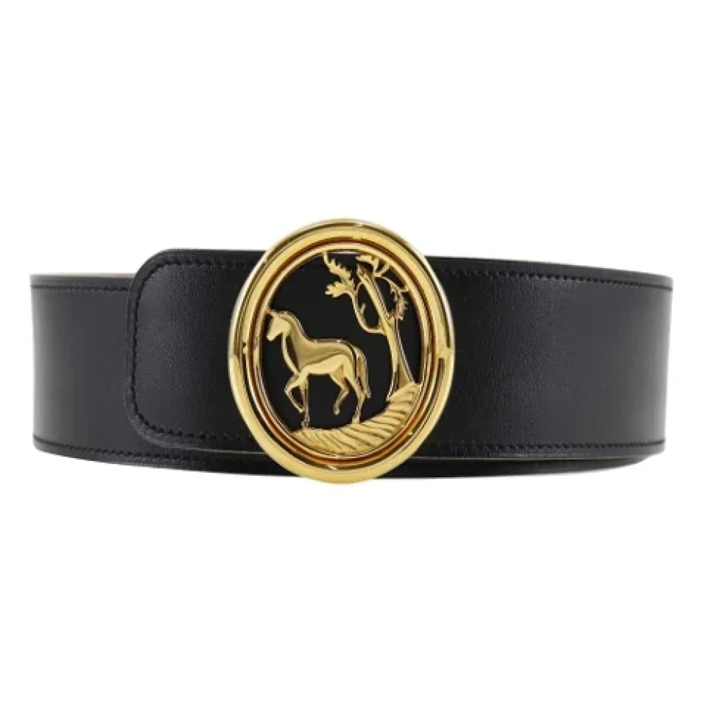 Hermès Vintage Pre-owned Leather belts Black Dames