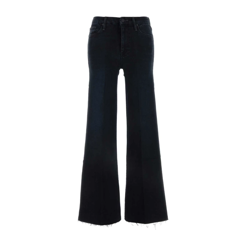 Mother Donkerblauwe Stretch Denim Roller Fray Jeans Blue Dames