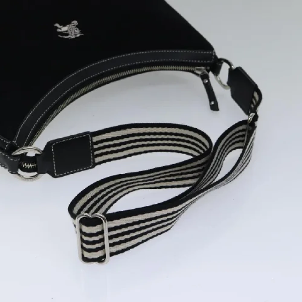 Burberry Vintage Pre-owned Canvas shoulder-bags Black Dames