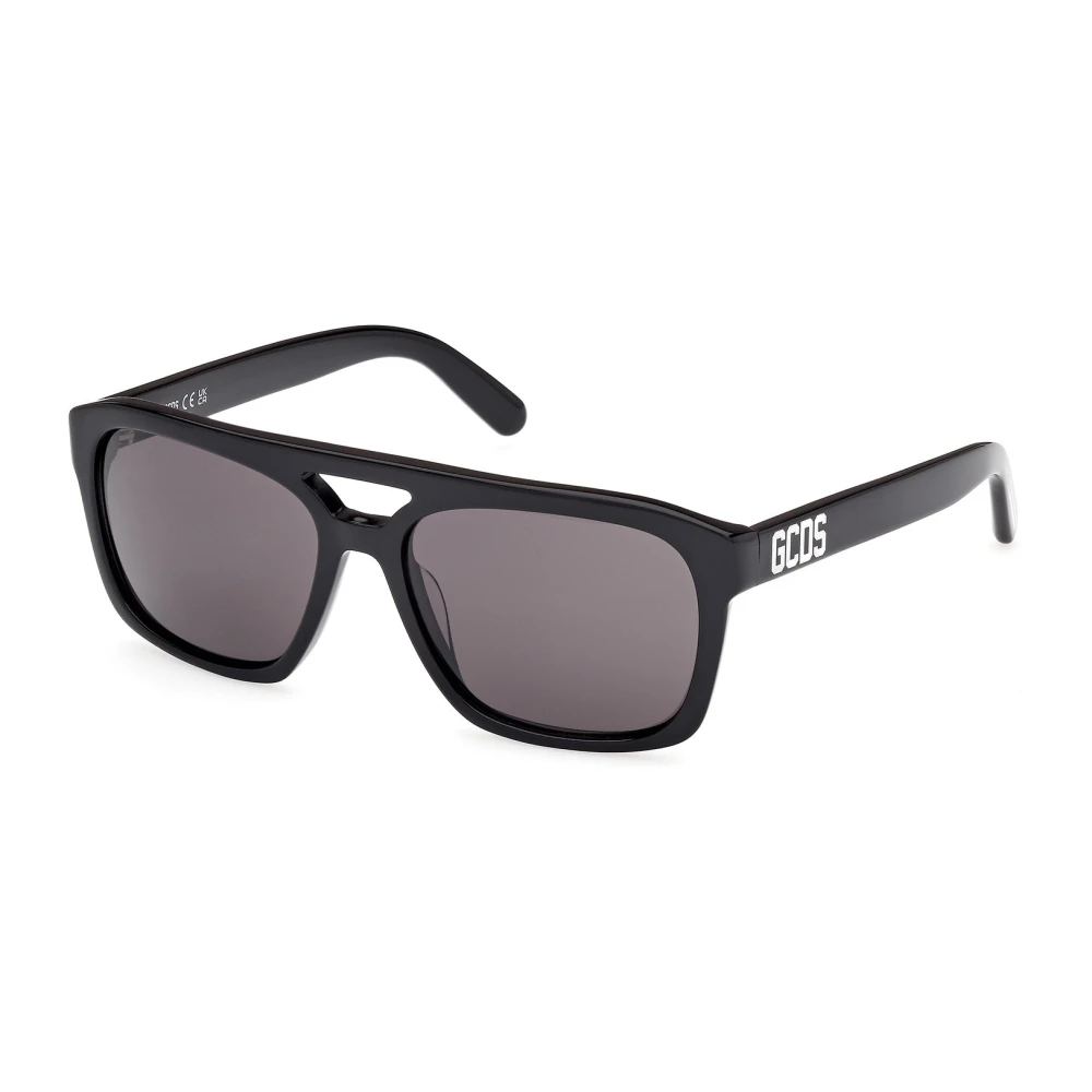 Gcds Black Square Sunglasses - Unisex - Sunglasses - 56 Mm - Accessories