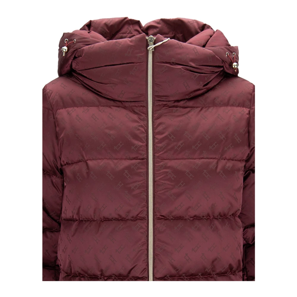 Herno Hooded Down Jacket Red Dames