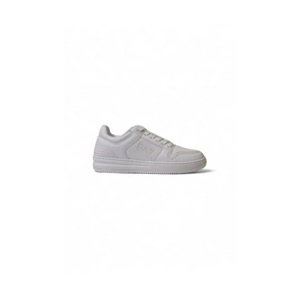 Emporio Armani Ea7 Men's White Polyester Sneaker Stylish Comfort
