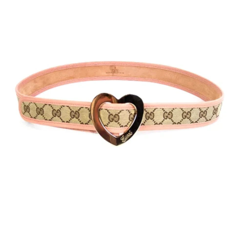 Gucci Vintage Pre-owned Leather belts Beige Dames