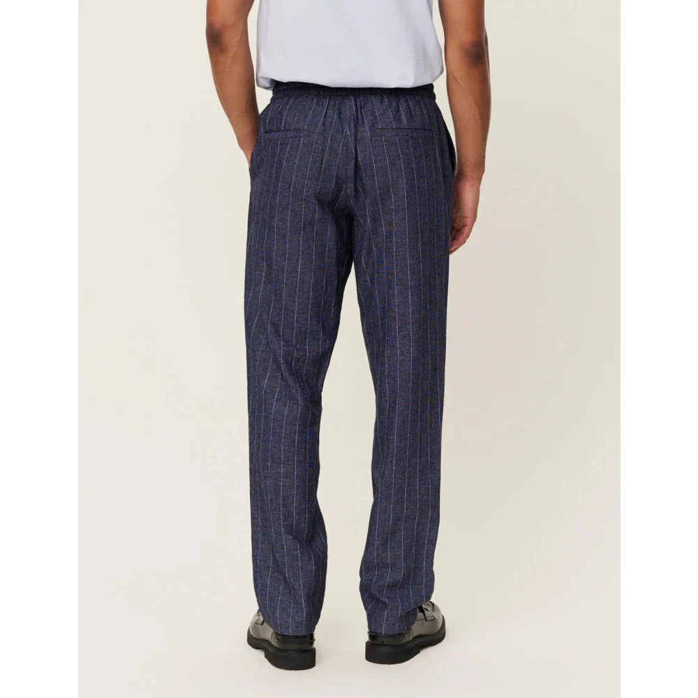 Les Deux Linnen Pak Sweat Hybrid Broek Blue Heren