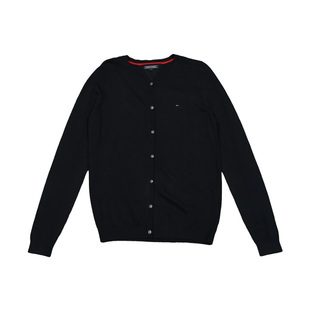 Tommy Hilfiger Girls Blue Knitted Jacket - Kids Cardigans - 8 Y - Kids