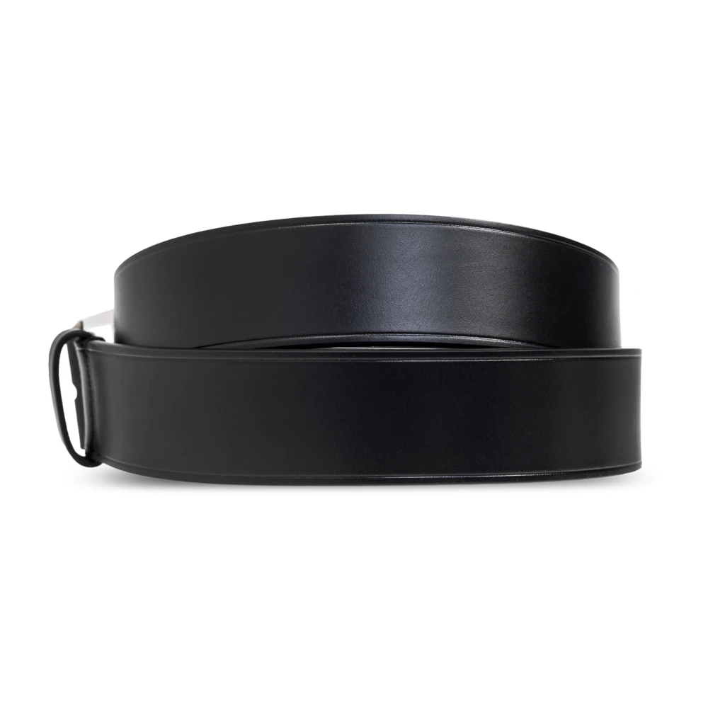 Salvatore Ferragamo Leren riem Black Dames