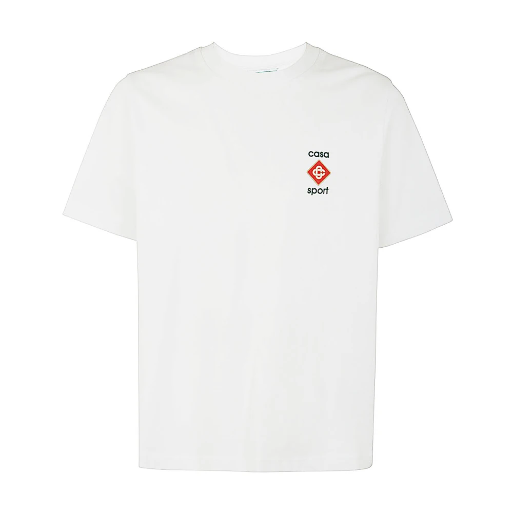 Casablanca Sport Logo 3F Bedrukt T-Shirt White Heren