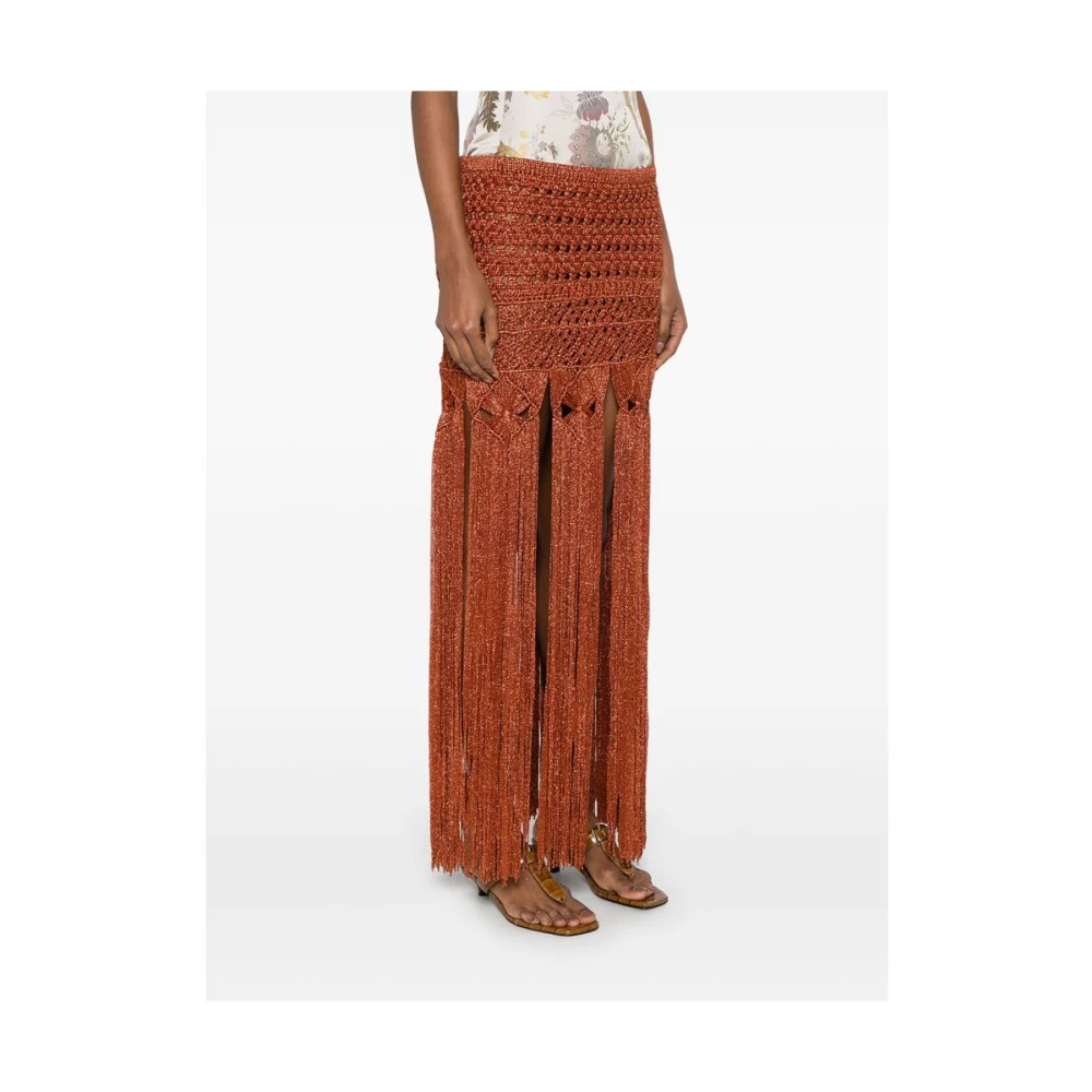 Alanui Roestbruine Franje Rok Brown Dames