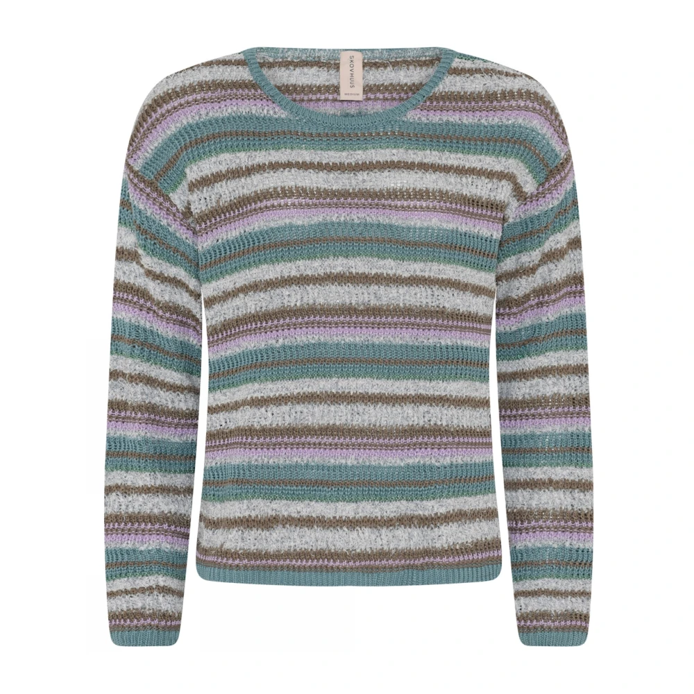 Skovhuus Arctische O-Neck Pullover in Multi Blouse Multicolor Dames