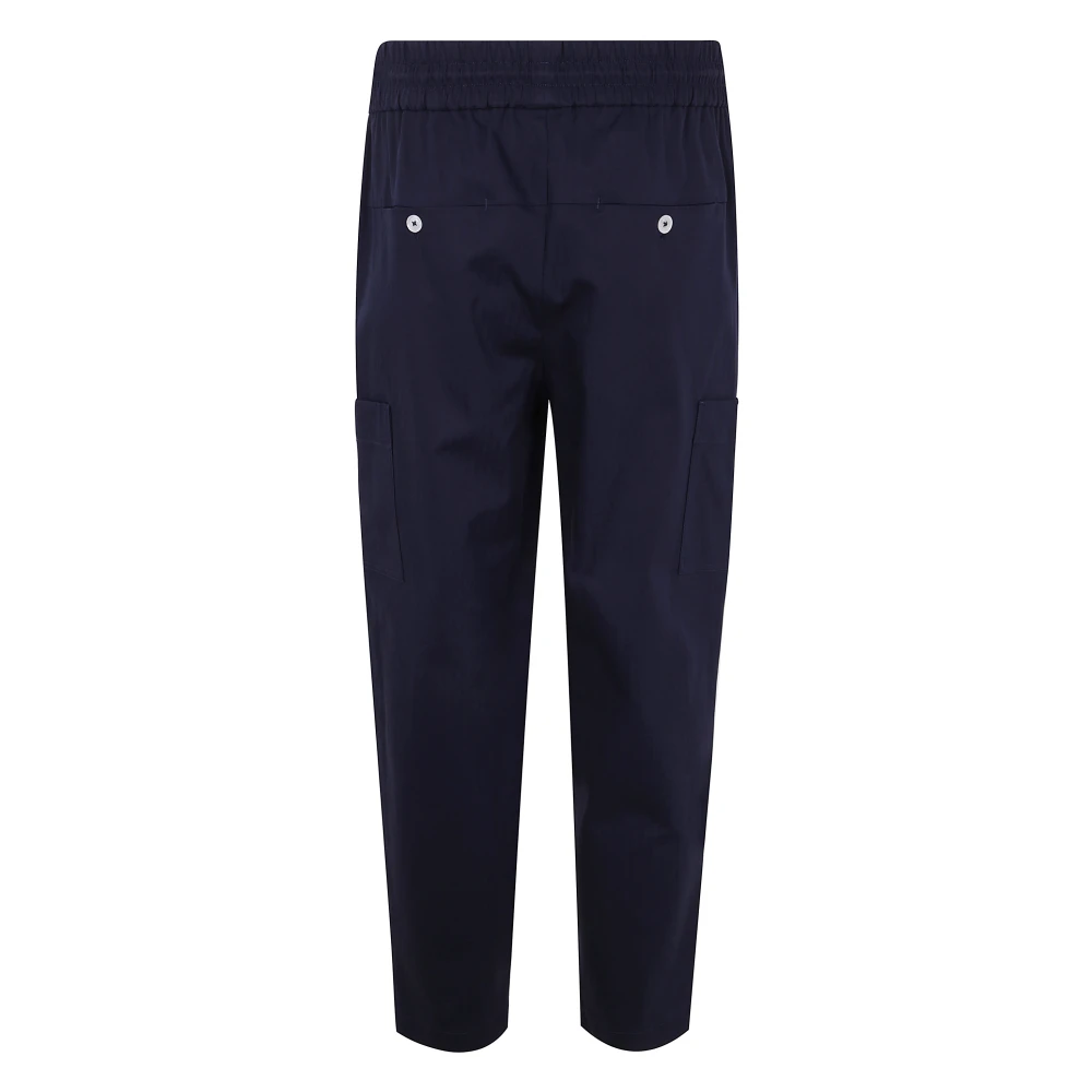 Drole de Monsieur Cropped Cargo Broek Blue Heren