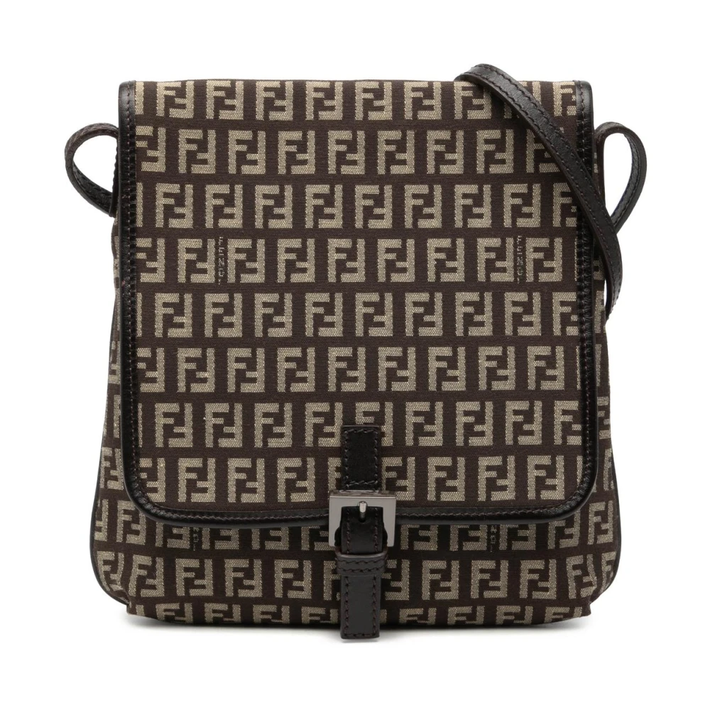 Fendi Vintage Women's Brown Vintage Cross Body Bags, One Size, Pre-Owned Textile Crossbody Bag