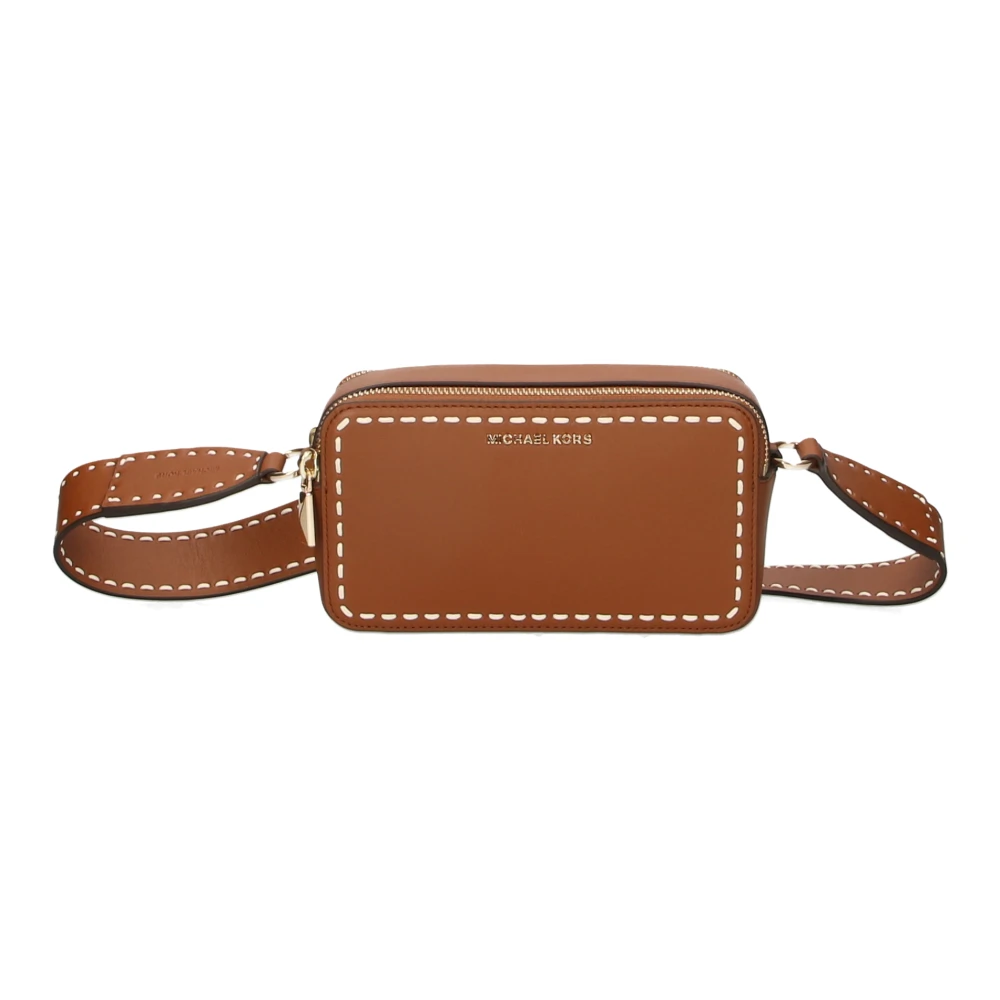 Michael Kors Multicolor Leren Schoudertas Brown Dames