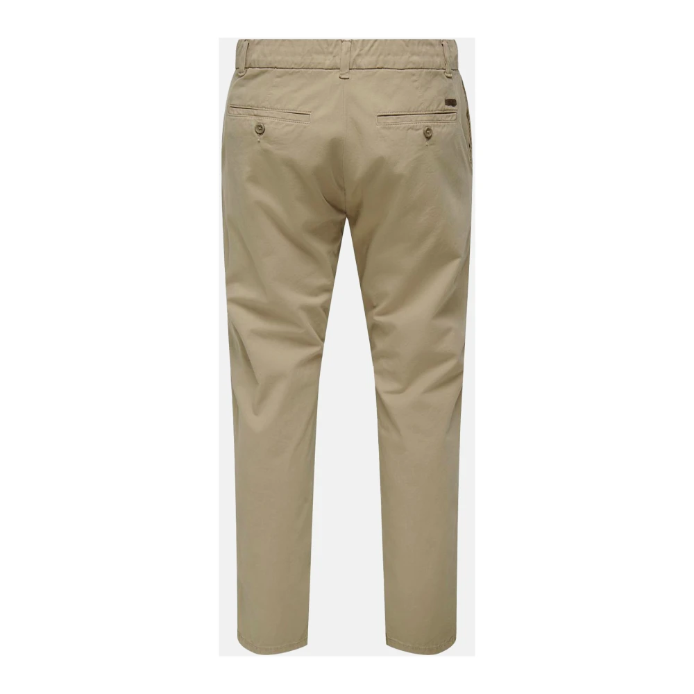 Only & Sons Casual Herenbroek Beige Heren