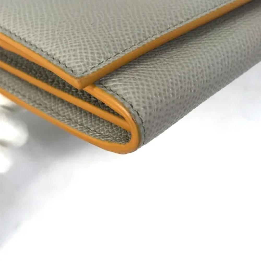 Bvlgari Vintage Pre-owned Leather wallets Gray Dames