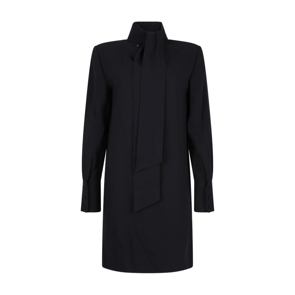 Golden Goose Zwarte Jurk met Strik van Zwart Bow Black Dames