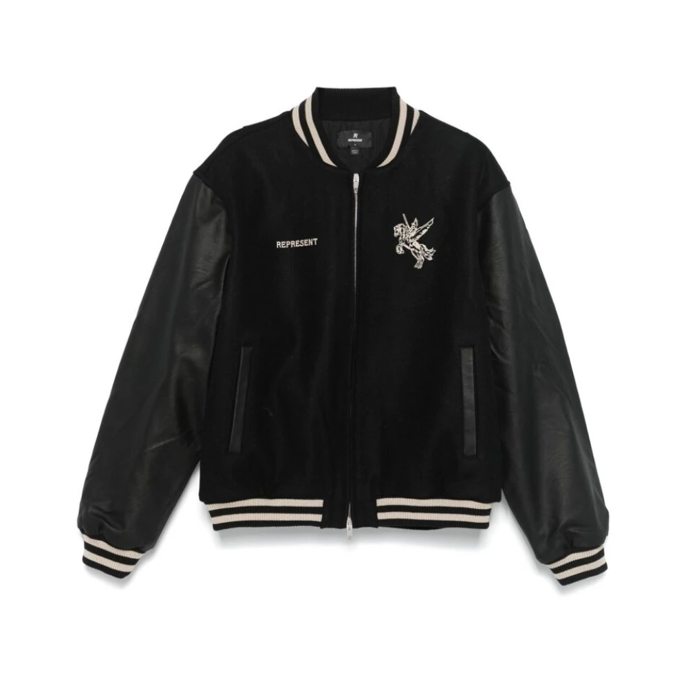 Represent Zwarte Wollen Baseball Jack Black Heren