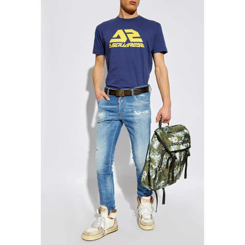Dsquared2 T-shirt met print Blue Heren