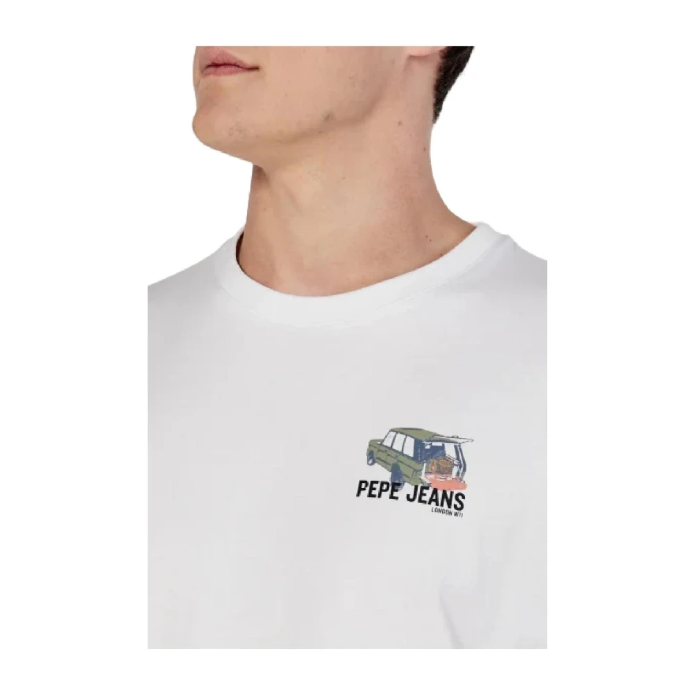 Pepe Jeans Urban Grafisch T-shirt Arshine White Heren