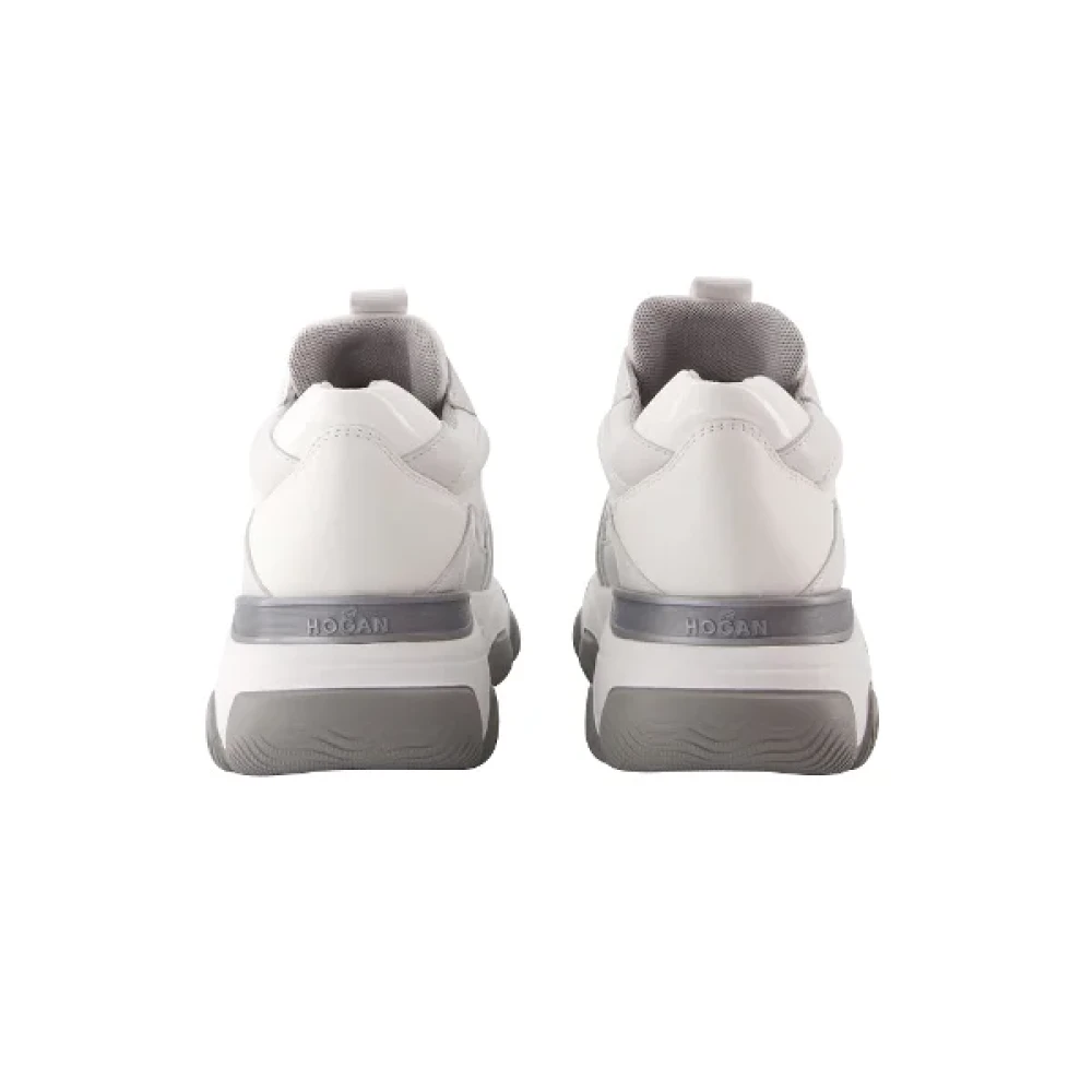 Hogan Zwarte stoffen sneakers met 5 cm hak White Dames