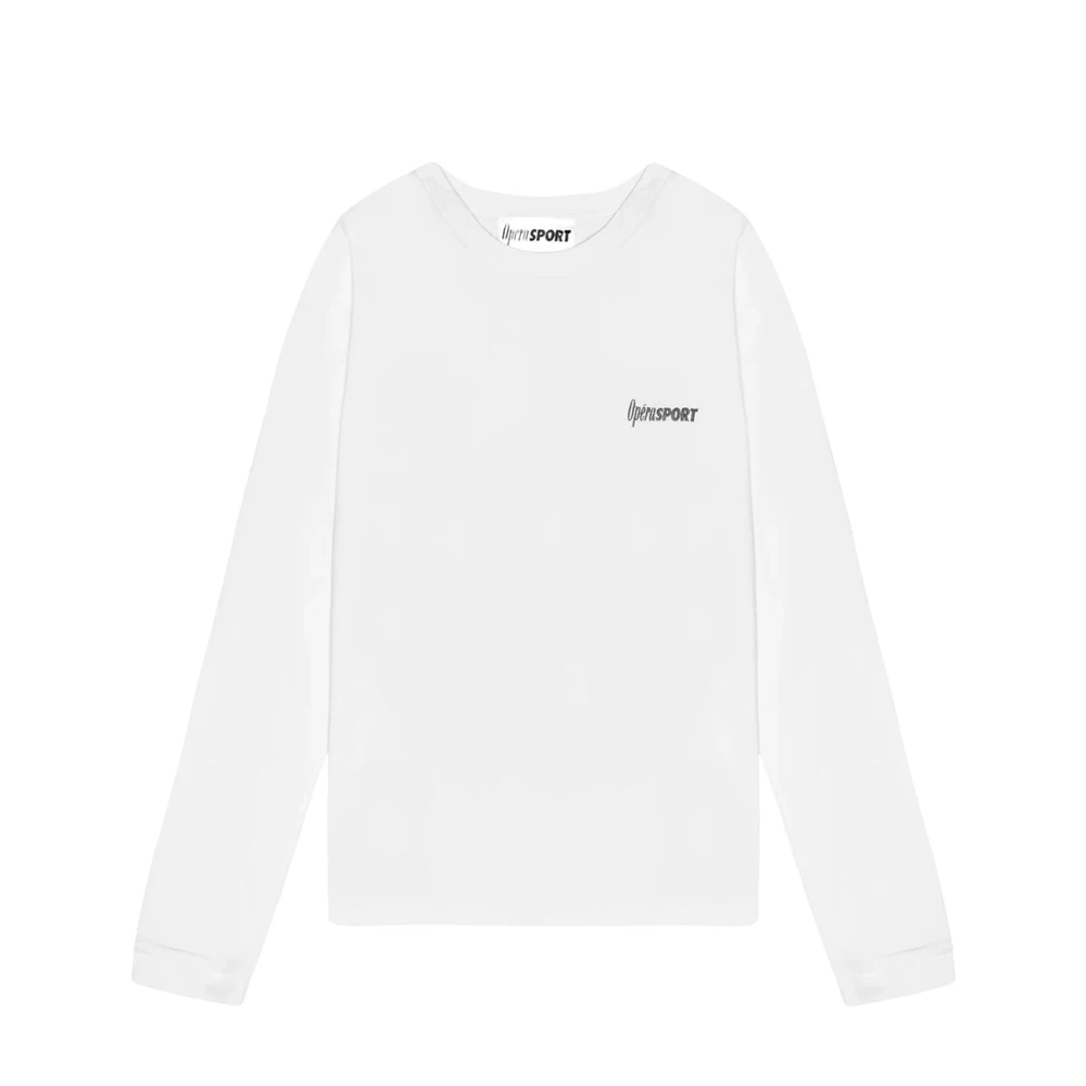 Opéra Sport Katoenen Longsleeve T-shirt White Dames