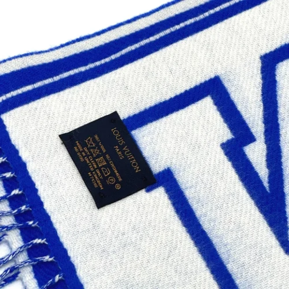 Louis Vuitton Vintage Pre-owned Cashmere scarves Blue Dames
