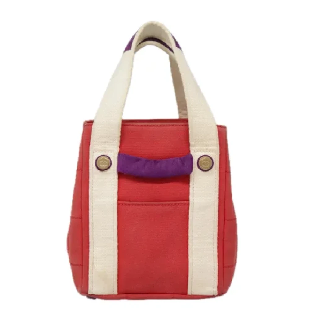 Chanel Vintage Pre-owned Canvas handbags Red Dames