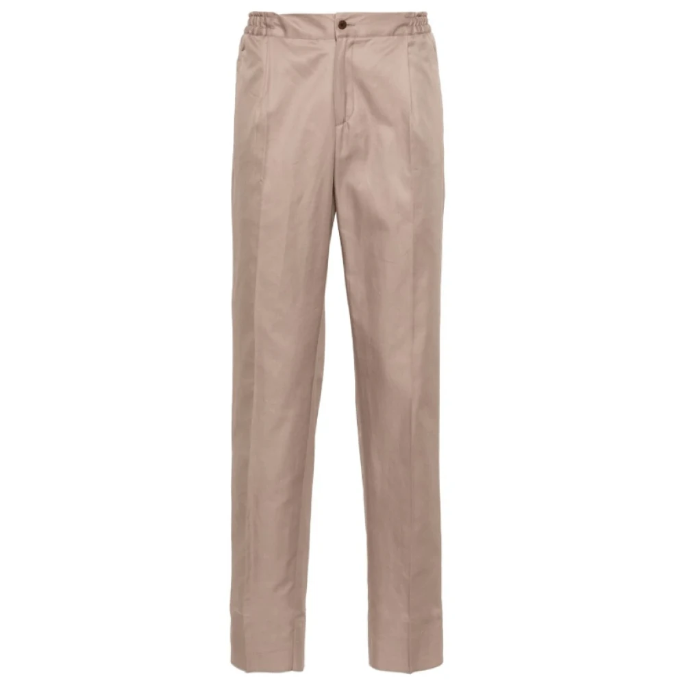 Kiton Lichtbruine Tapered Broek Brown Heren