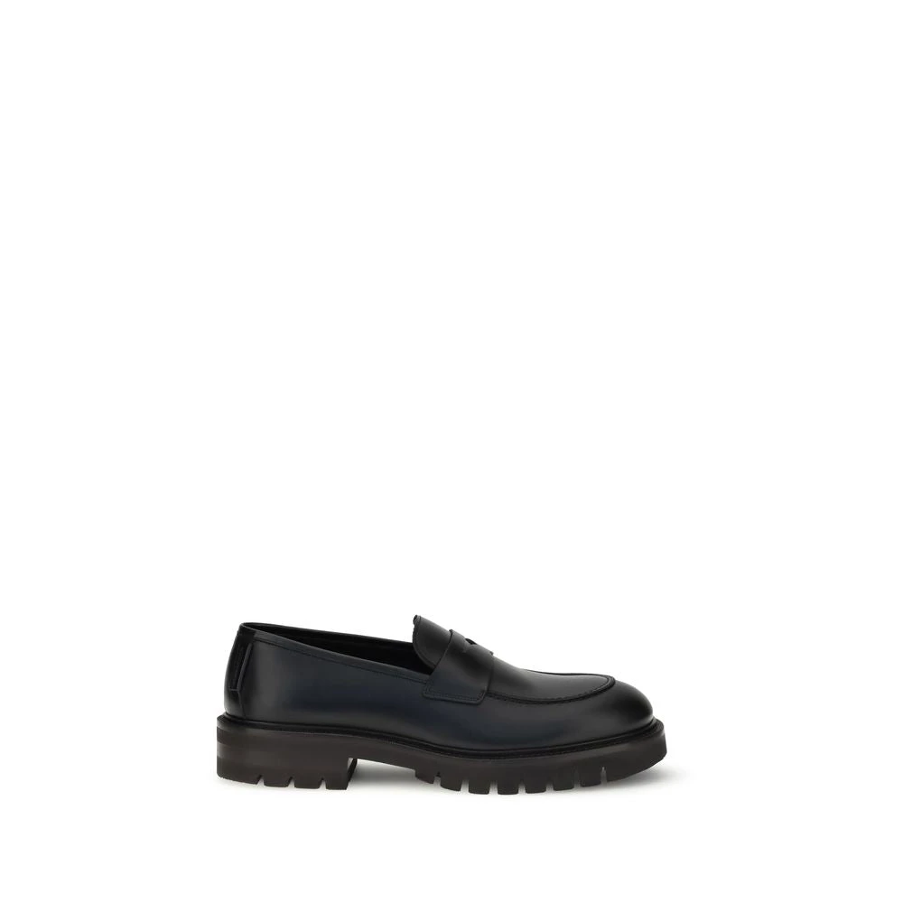 Ferragamo Modern Penny Loafers - Male - Loafers - Black - 5 Uk - Shoes