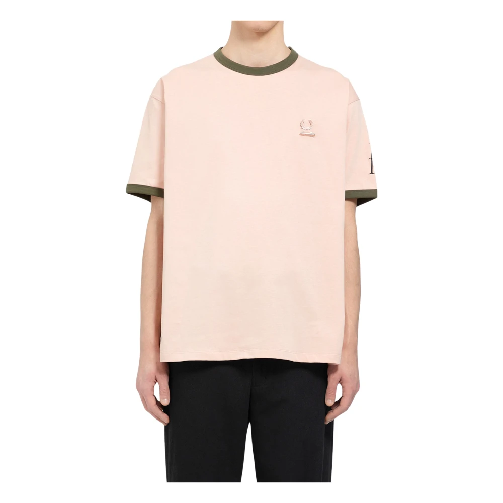Fred Perry Contrast Trim Relaxte Tee Pink Heren