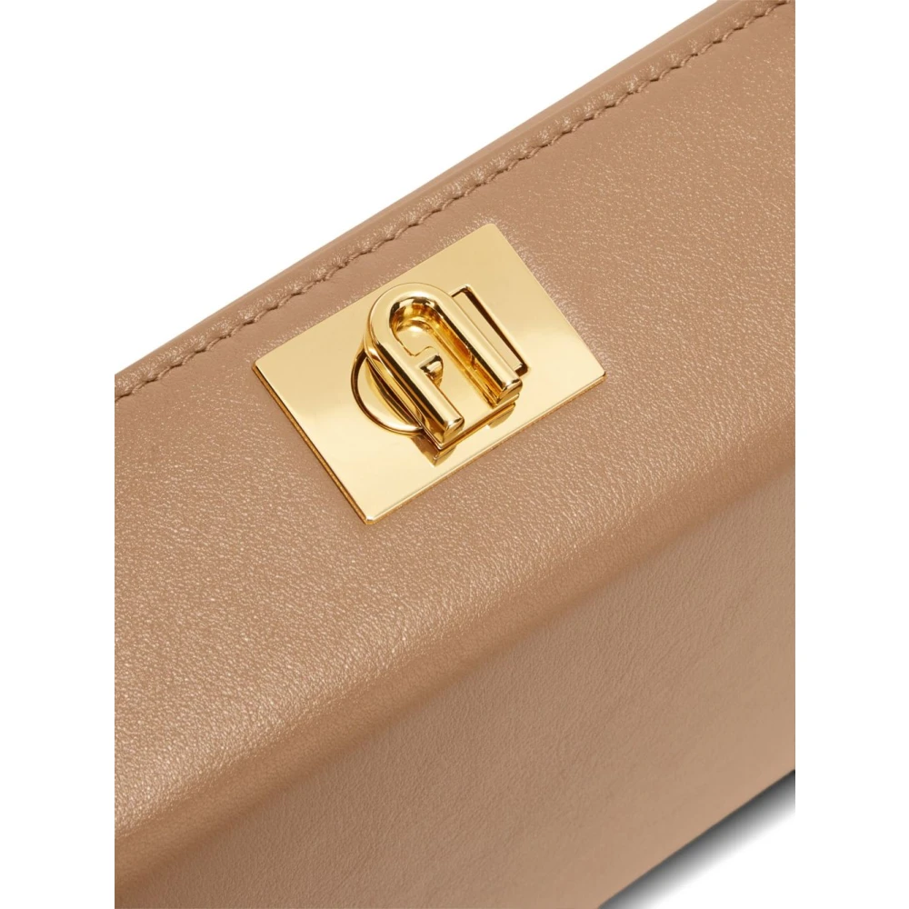 Furla Beige Twist-Lock Schoudertas Beige Dames
