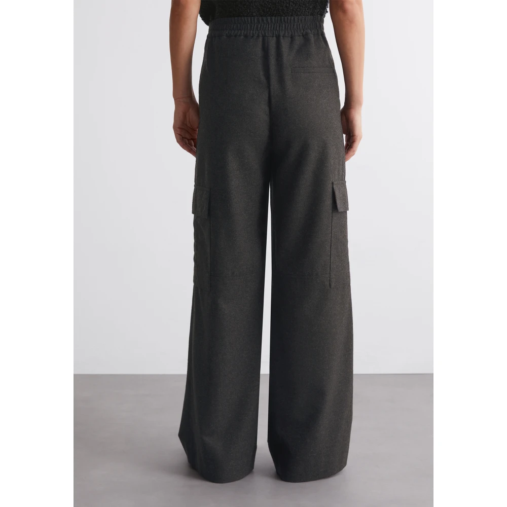 Marc O'Polo Cargo broek wijd Gray Dames
