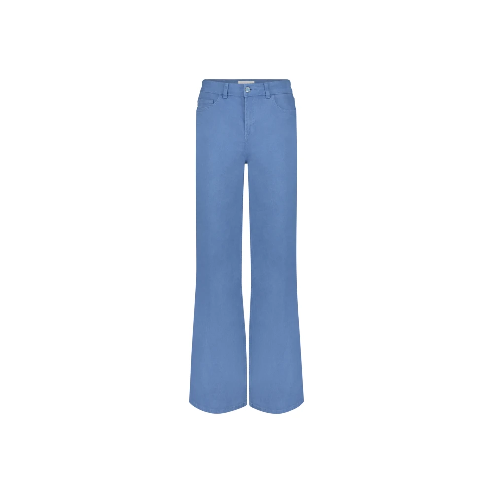 Fabienne Chapot high waist wide leg jeans lichtblauw