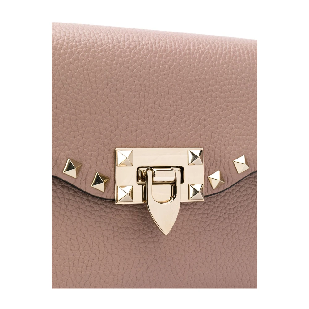Valentino Garavani Roze leren schoudertas met Rockstud Pink Dames