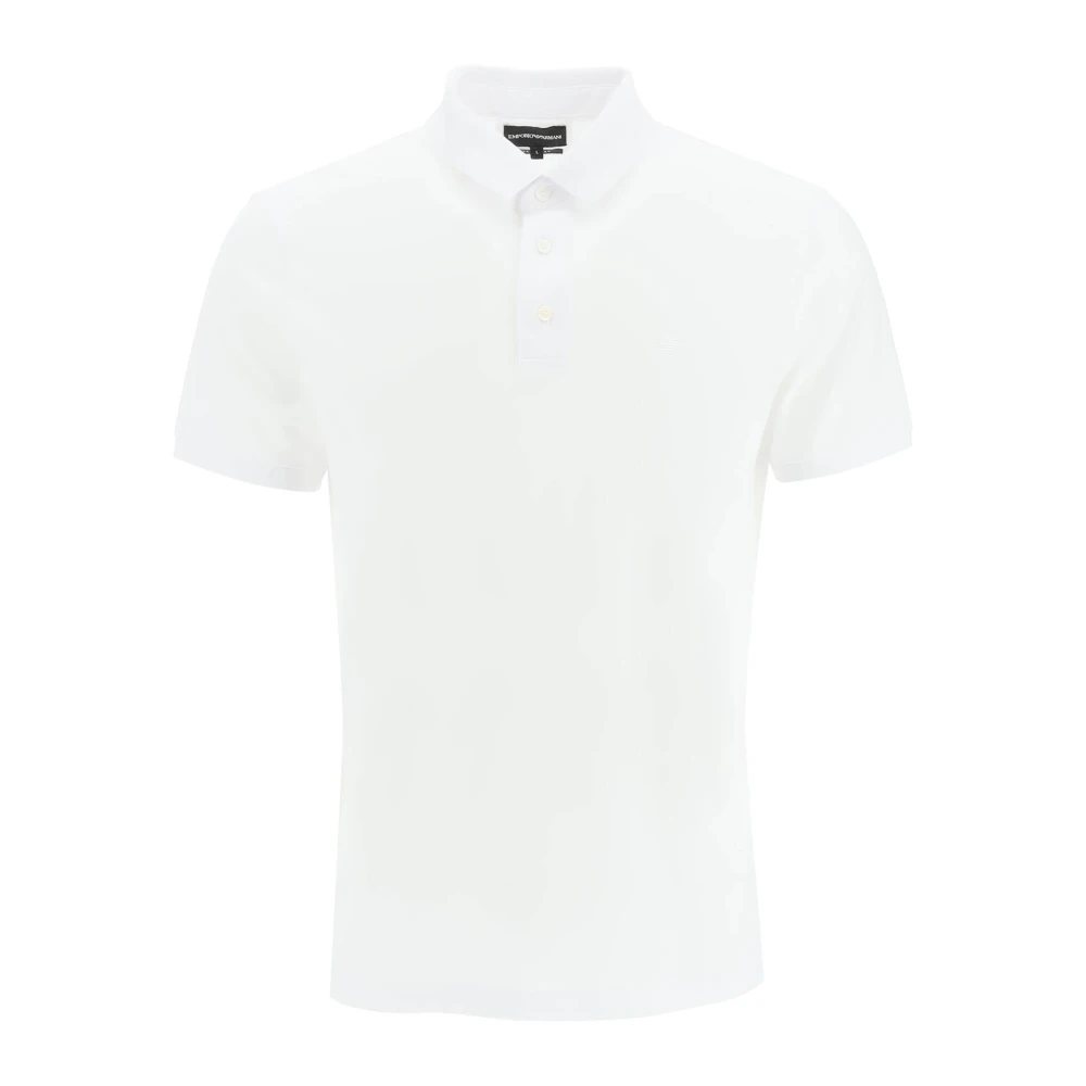 Emporio Armani Men's White Polo Shirts, 3XL, Stylish Polo Shirt