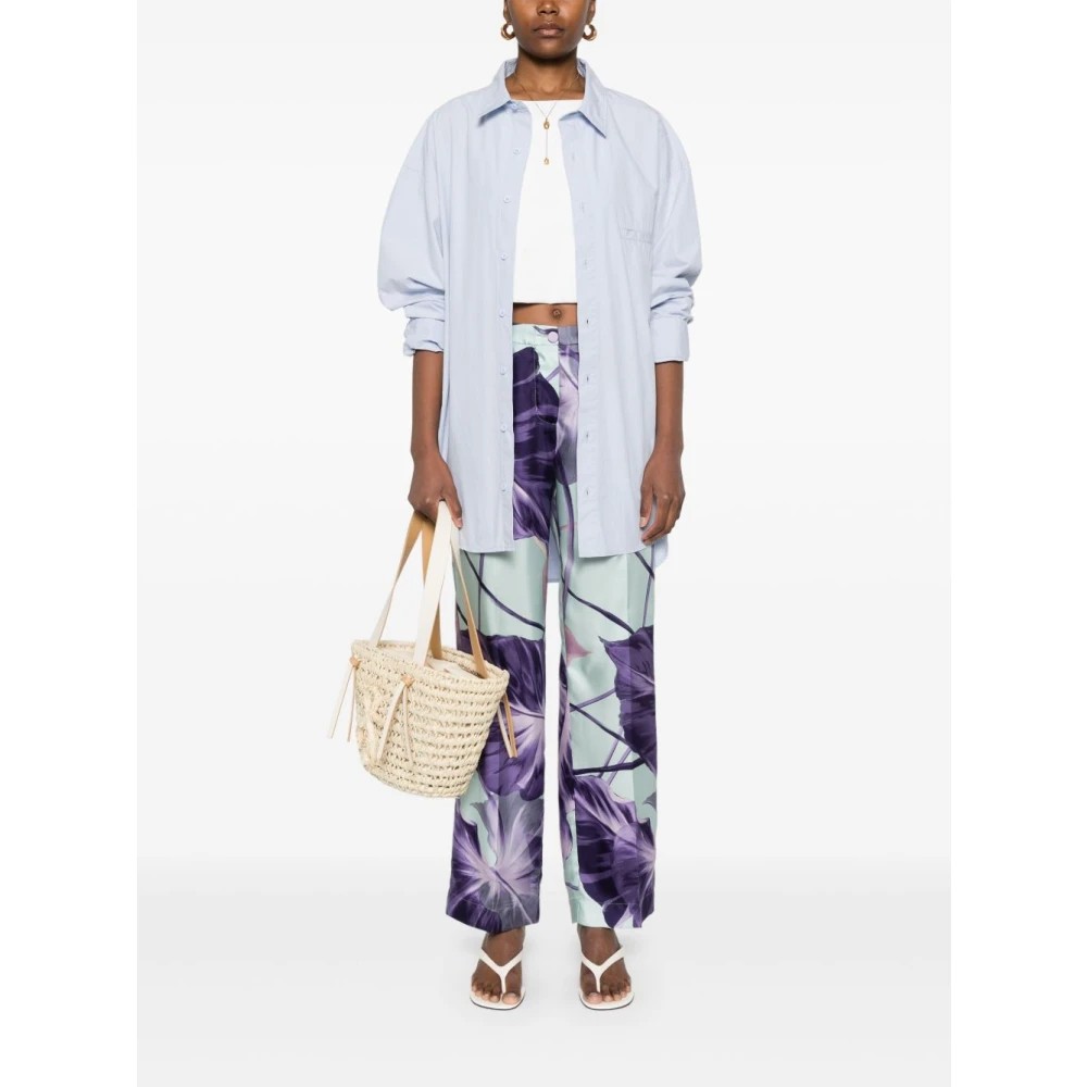 F.r.s For Restless Sleepers Amethist Paarse Elastische Taille Broek Purple Dames