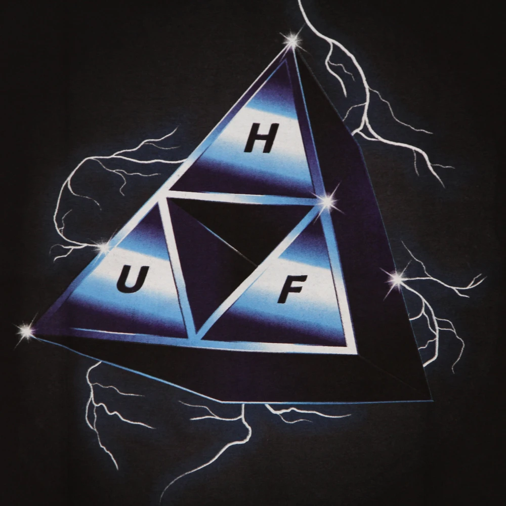 HUF Zwarte Triple Triangle Tee Heren T-shirt Black Heren