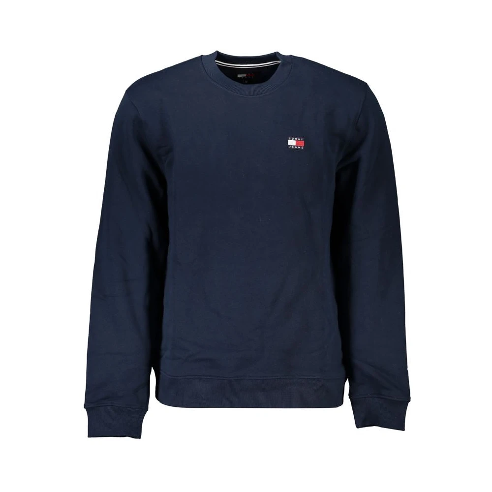 Tommy Hilfiger Blauwe Sweater met Lange Mouwen Logo Applicatie Blue Heren