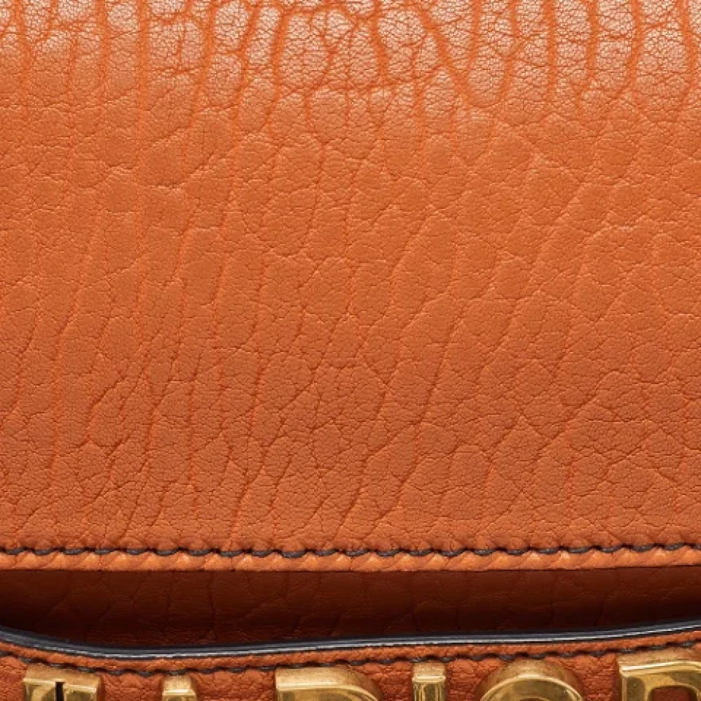 Dior Vintage Pre-owned Leather dior-bags Orange Dames