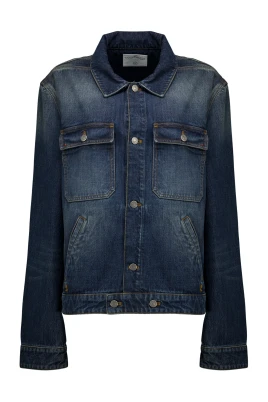 Truckerjacka i vintage-denim