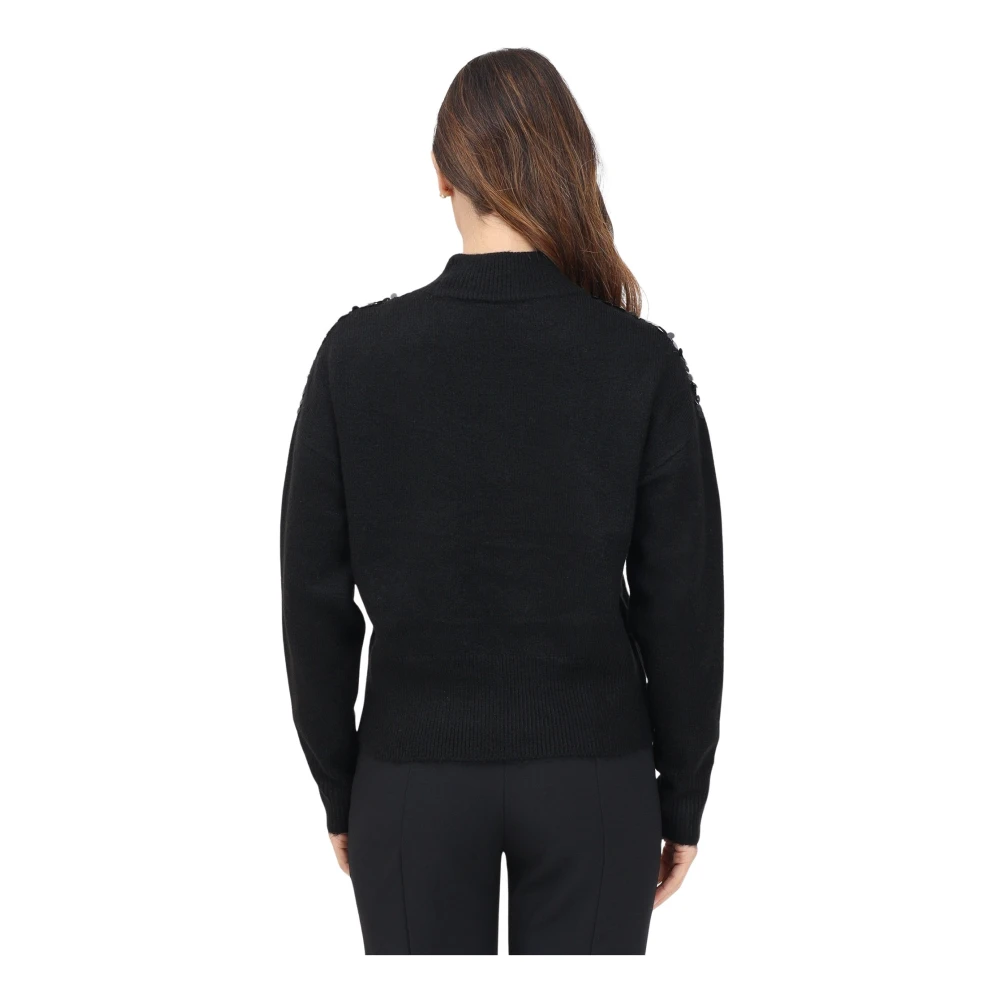 Only Zwarte paillet trui Black Dames