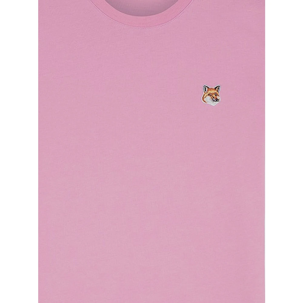 Maison Kitsuné Vos Katoenen T-Shirt Pink Dames