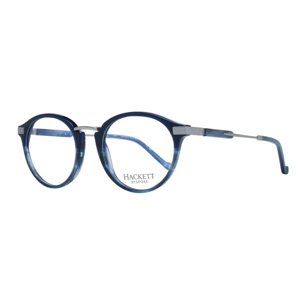 Hackett Blauwe Ronde Acetaat Optische Monturen Blue Heren