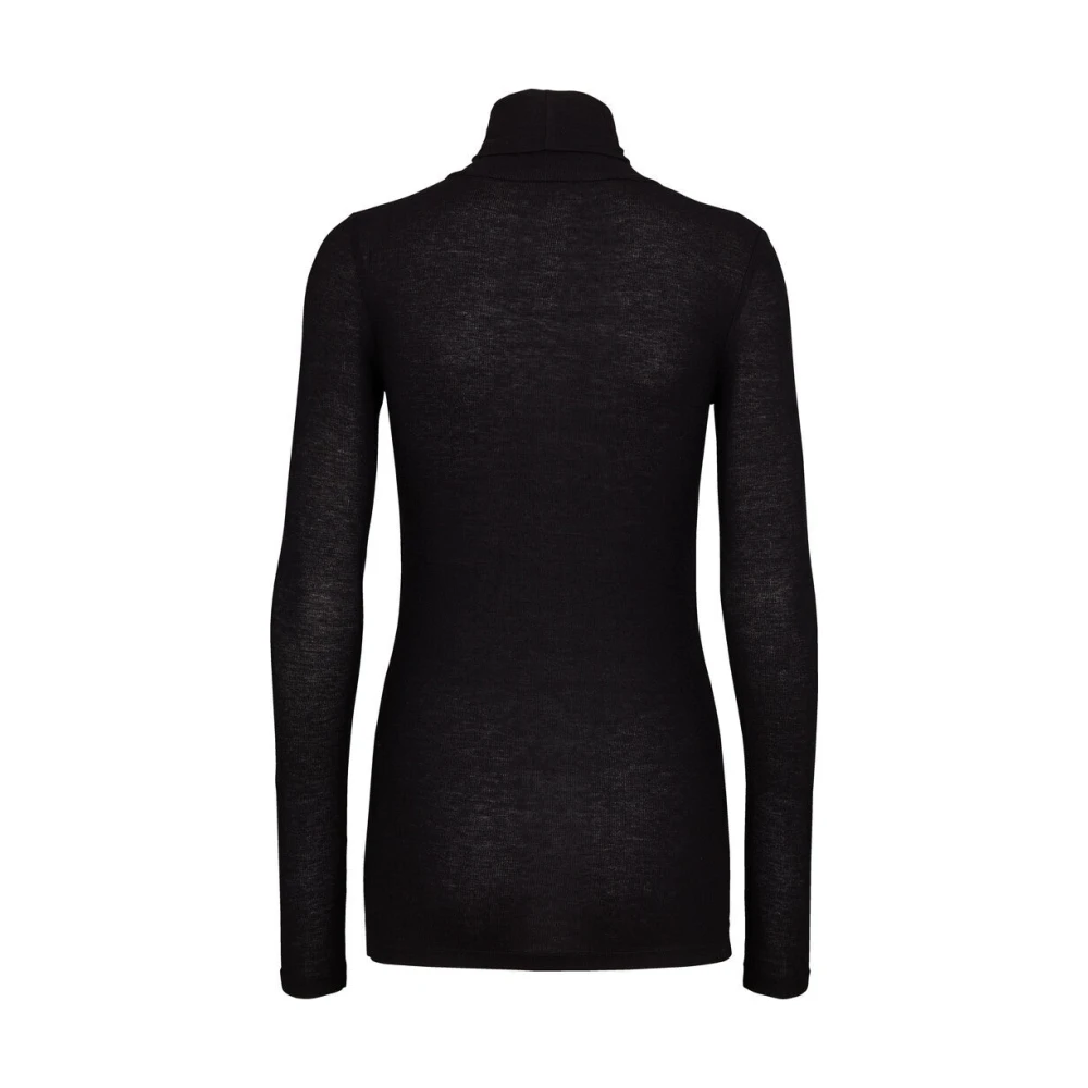 Bruuns Bazaar Women's Black Turtlenecks, L, Angela Roll Neck